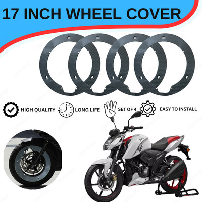 SRPHERE 17 Inch 4 Pcs ABS Plastic Orange & Black PRO Disc Bike Wheel Cover Apache 160 4V Bike Fairing Kit
