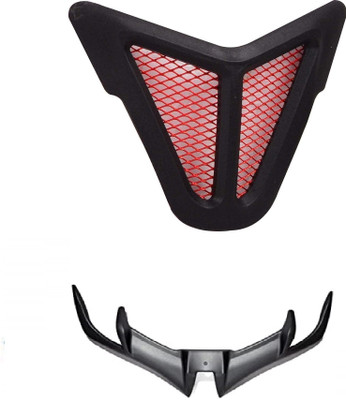 acube mart Nose Grill For Yamaha R15 V3 red + r15 v3 winglet grey Bike Fairing Kit