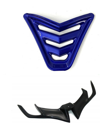 acube mart Nose Grill For Yamaha R15 V3 shine blue + R15 V3 winglet black Bike Fairing Kit