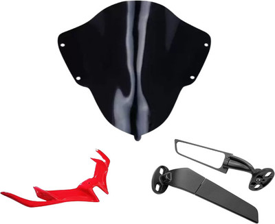 Gogna Mart yamaha r15 v3 visor ,v3 winglet red and bike wing mirror Bike Fairing Kit