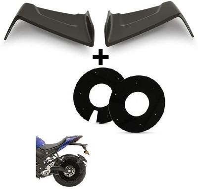 VermsBikers Acrylic wheel cover for 17inch black+bike side wings winglet black for all bikes Bike Fairing Kit VermsBikers Acrylic wheel cover for 17inch black+bike side wings winglet black for all bikes Bike Fairing Kit