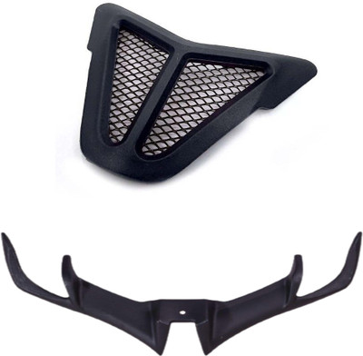 Gogna Mart nose grill black jali + v3 winglet black Bike Fairing Kit