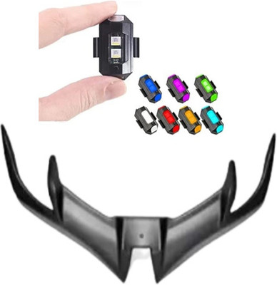 Gogna Mart aircraft blinker with mutple modes and v3 winglet grey Bike Fairing Kit