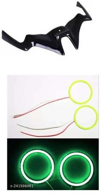 way2gmart Bajaj Pulsar Rs200 winglet (Black) with RS 200 ring light /DEMON / Angle eyes Bike Fairing Kit