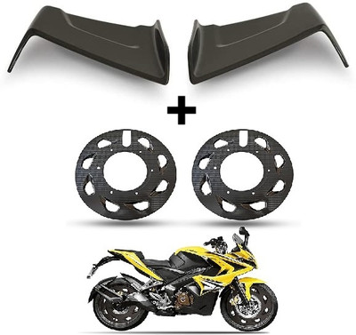 VermsBikers wheel cover 17inch for all bikes+bike side wings winglet black for all bikes Bike Fairing Kit