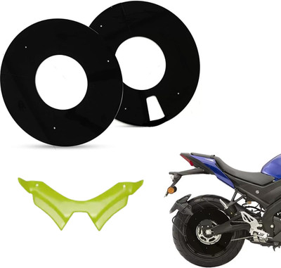 Gogna Mart Acrylic Wheel DISC Cover for 17inch Wheel,mt 15 winglet green Bike Fairing Kit