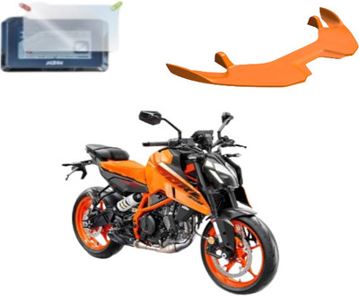 Gogna Mart Orange Winglet for KTM RC AND SCREEN GUARD 2024 MODEL Bike Fairing Kit