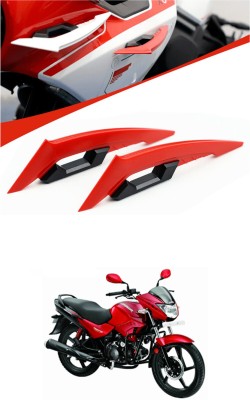 GONAMA Red Wing Side Helmet Spoiler Aerodynamic Wing Dynamic Helmet Accessories sg107 Handle Bar Grip For TVS Max 4R(Pack of 2)