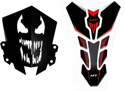 Gogna Mart Tank Pad Scratch Protector for Yamaha MT 15 Bike Sticker Red, mt monster visor Bike Fairing Kit