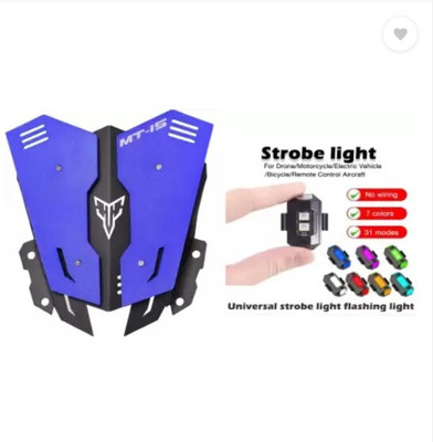 Gogna Mart mt 15 CNC short double color visor black blue + Aircarft blinker 1pc Bike Fairing Kit