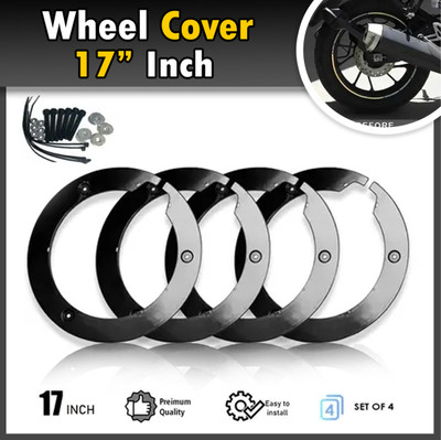 Allowing Bike Wheel Cover 17 Inch A_5 For Universal Bike Black Pack of 4 Pc Bike Fairing Kit