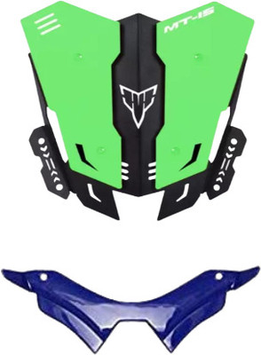Gogna Mart mt 15 CNC short double color visor black/ blue Bike and mt 15 winglet blue Bike Fairing Kit