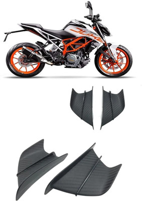 Gogna Mart KTM DUKE Motorcycle Side Wing Mat Carbon Fiber Black Universal Bike Fairing Kit