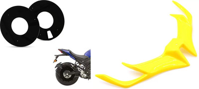 acube mart Winglet for R15 V3 with Acrylic WHEEL DISC cover for 17inch wheel, black 17A-1 Bike Fairing Kit