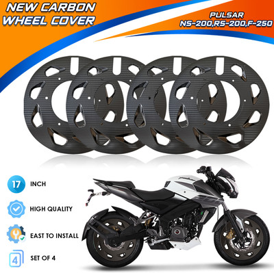 Atoray New Carbon Pattern ProDisc Wheel Cover 17inch Set of4 For Pulsar NS 200 RS 200 Bike Fairing Kit