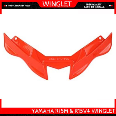 BIKER SHOPPEE WINGLET FOR YAMAHA R15M & R15V4 (RED) Bike Fairing Kit