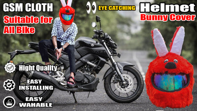 ASRYD Helmet Bunny Styles Cover Funny Reaction Latest Helmet Cover Bike Fairing Kit