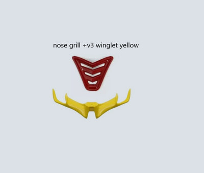 Gogna Mart nose grill red with v3 winglet yellow Bike Fairing Kit