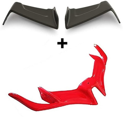 VermsBikers R15V3 Winglet Red +bike side wings winglet black universal for all bikes Bike Fairing Kit