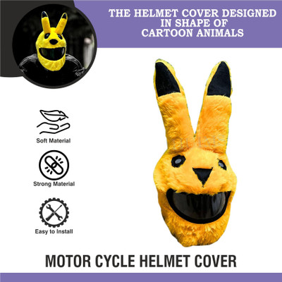 SHOWRIDE SHW- latest Compatible Pikachu Design Bunny Helmet Cover for Full Helmet Bike Fairing Kit