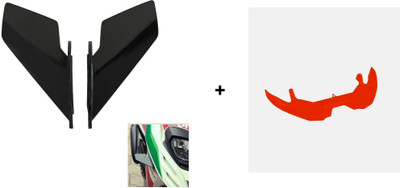 VermsBikers K.T.M RC Winglet (Orange)+Universal Small Wings winglet Black Bike Fairing Kit