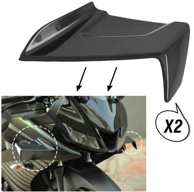 ASRYD Motorcycle Fly Winglet Black Bike Fairing Kit