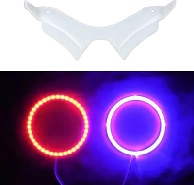 Gogna Mart mt 15 winglet white and mt ring light cop (red/blue) Bike Fairing Kit