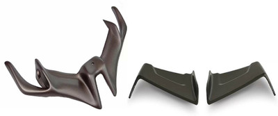 acube mart Winglet R15 Bike Front grey+bike wings Winglet black Bike Fairing Kit