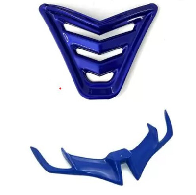 Gogna Mart Nose Grill For Yamaha R15 V3 shine blue + R15 V3 winglet blue Bike Fairing Kit