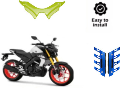 Gogna Mart CNC Shocker Protector Front Fender Slider Guard gold, M15 and winglet green Bike Fairing Kit