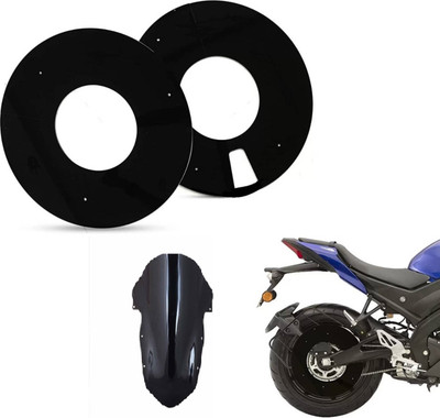 acube mart Acrylic WHEEL DISC cover for 17inch wheel 17A-1 with pulsar rs 220 db visor Bike Fairing Kit