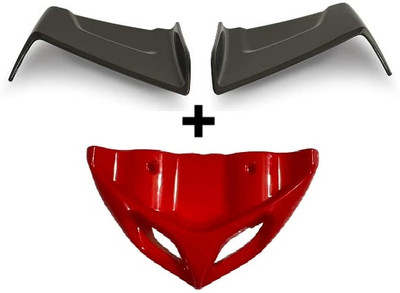 VermsBikers New Winglet for Dominar 400,250 Red+bike side wings winglet black for all bikes Bike Fairing Kit