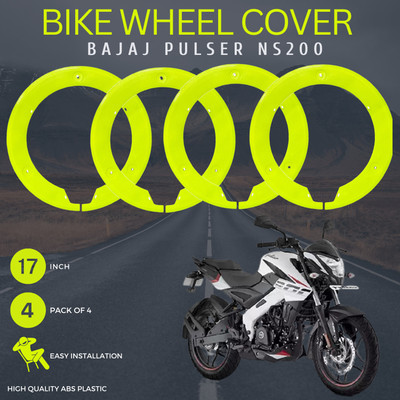 SRPHERE Green 17 Inch ABS Plastic PRO Disc Wheel Cover For BAJAJ PULSER NS200 Bike Fairing Kit