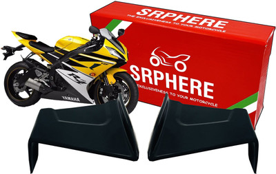 SRPHERE Motorcycle Winglets Black Fiber Side Wing Air Deflectors Fairing Winglets Bike Fairing Kit