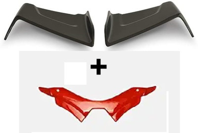 VermsBikers MT-15 Bike winglet red+ bike side wings winglet black universal for all bikes Bike Fairing Kit