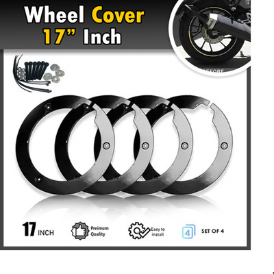 Allowing Bike Wheel Cover 17 Inch A_9 For Universal Bike Black Pack of 4 Pc Bike Fairing Kit
