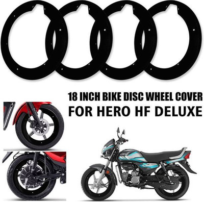 GRANDFLY 18 inch ABS Plastic New Embossed Pattern Wheel Cover 4pc For HERO_HF_DELUXE Bike Fairing Kit