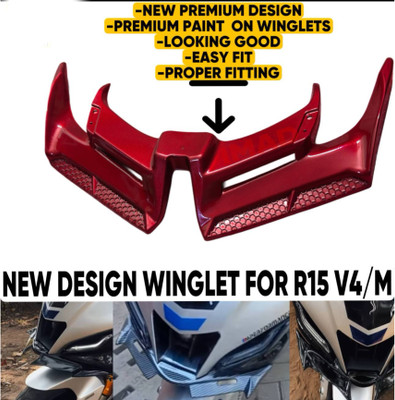 Aklin Boky PREMIUM PAINT QUALITY WINGLET V4/M RED Bike Fairing Kit