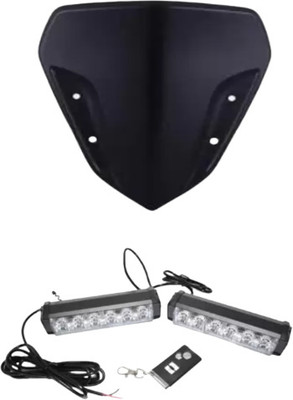 Gogna Mart MT 15 Visor Short Black Visor, yamaha mt 15 bike Bike Fairing Kit