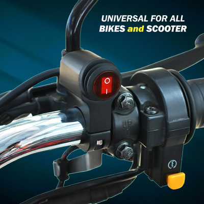 BRXR Universal Motorbike On/Off Switch with Cable for Fog Lights, Horn, Hazard Handle Bar Grip For Universal For Bike Universal For Bike(Pack of 1)