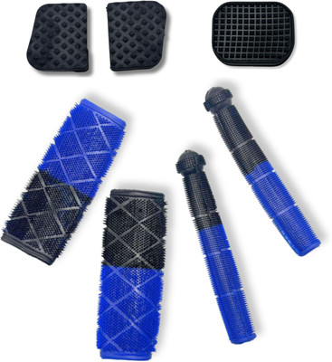 REENA Blue & Black Shade Grip Cover with Brake and Gear Lever Cover Handle Bar Grip For Universal For Bike Universal For Bike(Pack of 7)