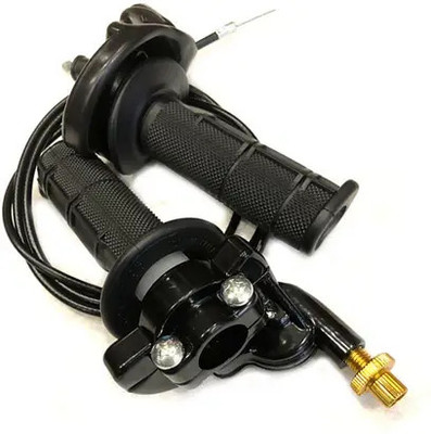 auto trends Motorcycle Twist Domino Quick Throttle Grip With Cable Handlebar Grips Handle Bar Grip For Universal For Bike Universal For Bike(Pack of 2)