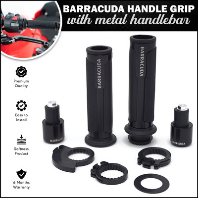 OBEROI'S TRADERS Universal Handle Grip with Metal Handlebar Ends with Aluminum Insert Handle Bar Grip For Universal For Bike NA(Pack of 2)