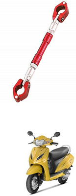 LOVMOTO UniversaL AUDJUSTABLE CROSS HANDLE BAR ROD 394 Handle Bar(Red)