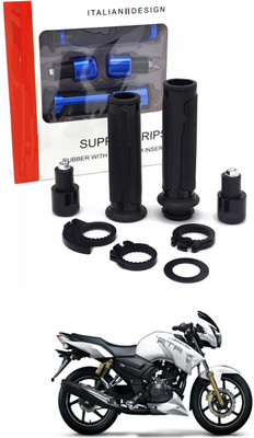 PROEDITION Motorcycle Hand Grips Anti-Skid Handlebar Rubber Bar End 13 Handle Bar Grip For TVS Apache RTR 180(Pack of 2)
