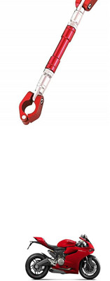 LOVMOTO UniversaL AUDJUSTABLE CROSS HANDLE BAR ROD 389 Handle Bar(Red)