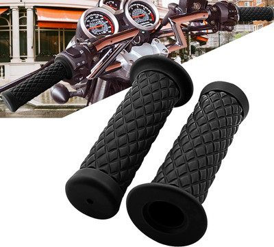 Hybrid Motors DIAMOND-BLK Handle Bar Grip For Universal For Bike Universal For Bike(Pack of 1)
