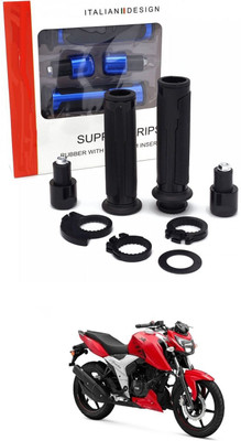 PECUNIA Motorcycle Hand Grips Anti-Skid Handlebar Rubber Bar End 12 Handle Bar Grip For TVS Apache RTR 160(Pack of 2)
