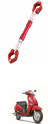 LOVMOTO UniversaL AUDJUSTABLE CROSS HANDLE BAR ROD 391 Handle Bar(Red)
