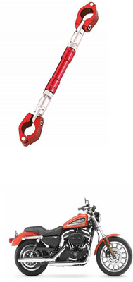 LOVMOTO UniversaL AUDJUSTABLE CROSS HANDLE BAR ROD 566 Handle Bar(Red)
